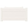 Lit pour chien Blanc 75,5x55,5x28 cm Bois de pin solide 