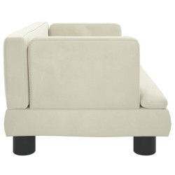 Canapé pour enfants crème 60x40x30 cm velours 