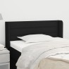 Tête de lit avec oreilles Noir 103x16x78/88 cm Tissu 