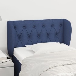 Tête de lit avec oreilles Bleu 83x23x78/88 cm Tissu 
