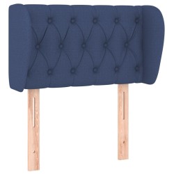 Tête de lit avec oreilles Bleu 83x23x78/88 cm Tissu 