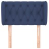 Tête de lit avec oreilles Bleu 83x23x78/88 cm Tissu 