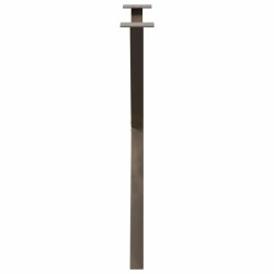 Pieds de table à manger en forme de X, 2 pièces, acier naturel, 70 x (72-73) cm 