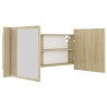 Armoire à miroir à LED de bain Chêne sonoma 100x12x45 Acrylique 