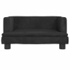 Lit pour chien noir 60x40x30 cm velours 