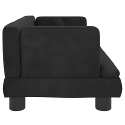 Lit pour chien noir 60x40x30 cm velours 