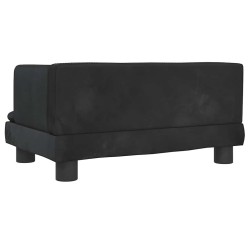Lit pour chien noir 60x40x30 cm velours 
