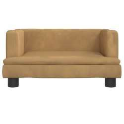 Lit pour chien marron 60x40x30 cm velours 
