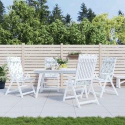 Coussins de chaise à dossier haut lot de 4 modèle de feuille 