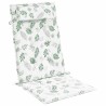 Coussins de chaise à dossier haut lot de 4 modèle de feuille 