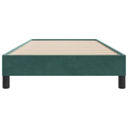 Sommier à lattes de lit sans matelas vert foncé 100x210 cm 
