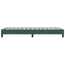 Sommier à lattes de lit sans matelas vert foncé 100x210 cm 