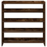 Étagère à chaussures chêne fumé 80x25x81 cm bois d'ingénierie 