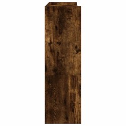 Étagère à chaussures chêne fumé 80x25x81 cm bois d'ingénierie 