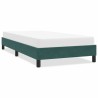 Cadre de lit sans matelas vert foncé 100x210 cm velours 