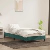 Cadre de lit sans matelas vert foncé 100x210 cm velours 