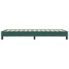 Cadre de lit sans matelas vert foncé 100x210 cm velours 