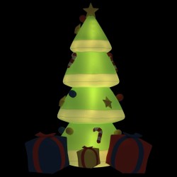 Arbre de Noël gonflable avec LED 240 cm 