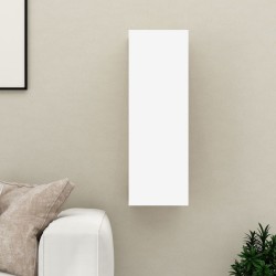 Meuble TV Blanc et chêne sonoma 30,5x30x90 cm Bois d’ingénierie 