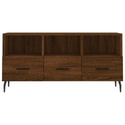 Meuble TV chêne marron 102x36x50 cm bois d'ingénierie 