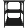 Meuble TV noir 103x38x46,5 cm bois d'ingénierie et acier 