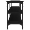 Meuble TV noir 140x30x50 cm bois d'ingénierie 