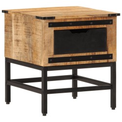 Table de chevet 40x40x45 cm bois de manguier massif 