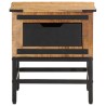 Table de chevet 40x40x45 cm bois de manguier massif 