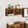 Armoire murale de bain vieux bois 100x25x40cm bois d'ingénierie 
