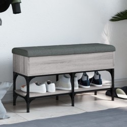 Banc à chaussures sonoma gris 82x32x45 cm bois d'ingénierie 