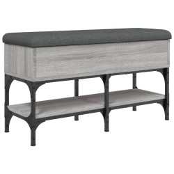 Banc à chaussures sonoma gris 82x32x45 cm bois d'ingénierie 