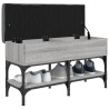 Banc à chaussures sonoma gris 82x32x45 cm bois d'ingénierie 