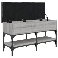 Banc à chaussures sonoma gris 82x32x45 cm bois d'ingénierie 
