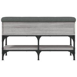 Banc à chaussures sonoma gris 82x32x45 cm bois d'ingénierie 