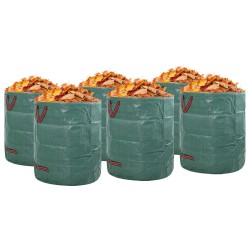 Sacs à déchets de jardin avec poignées 12 pcs pliables ronds verts 272 L 