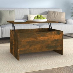 Table basse Chêne fumé 80x55,5x41,5 cm Bois d'ingénierie 