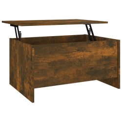 Table basse Chêne fumé 80x55,5x41,5 cm Bois d'ingénierie 
