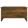 Table basse Chêne fumé 80x55,5x41,5 cm Bois d'ingénierie 