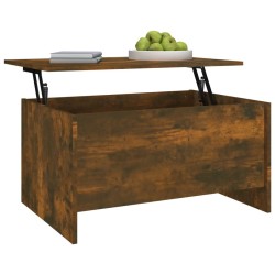 Table basse Chêne fumé 80x55,5x41,5 cm Bois d'ingénierie 