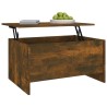 Table basse Chêne fumé 80x55,5x41,5 cm Bois d'ingénierie 