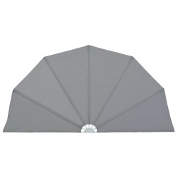 Auvent latéral pliable de terrasse Gris 160 cm 