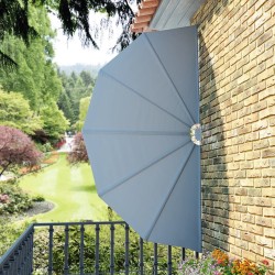 Auvent latéral pliable de terrasse Gris 160 cm 