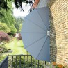 Auvent latéral pliable de terrasse Gris 160 cm 