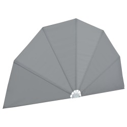 Auvent latéral pliable de terrasse Gris 160 cm 
