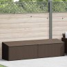 Boîte de rangement de jardin marron 220x50x58 cm résine tressée 