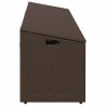 Boîte de rangement de jardin marron 220x50x58 cm résine tressée 