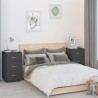  Tables de chevet 2 pcs Gris 40x40x75 cm Bois de pin massif 