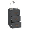  Tables de chevet 2 pcs Gris 40x40x75 cm Bois de pin massif 