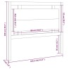 Tête de lit Blanc 105,5x4x100 cm Bois massif de pin 
