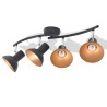 Plafonnier pour 4 ampoules E27 Noir et doré  